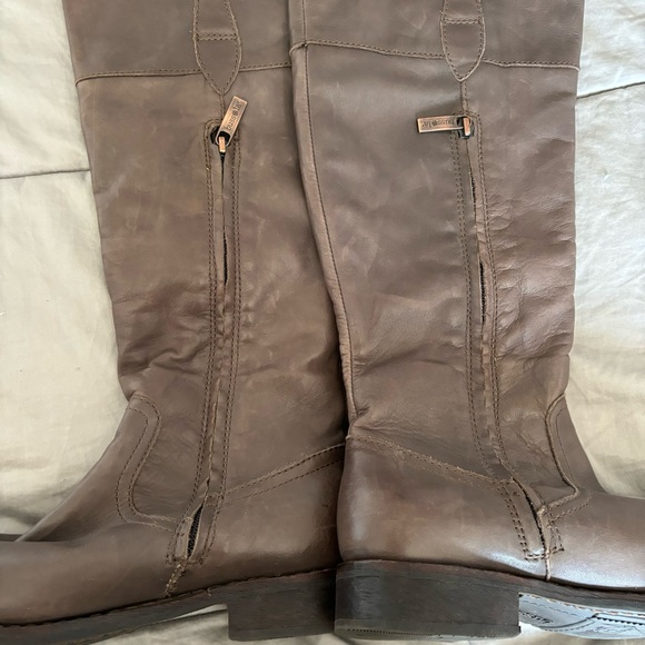 Bussola size 10 soft leather boots Biella style espresso brown - Picture 4 of 10